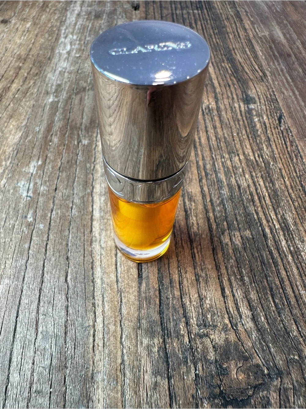 Clarins Lip Oil Gloss in Amber Gold with Silver Cap